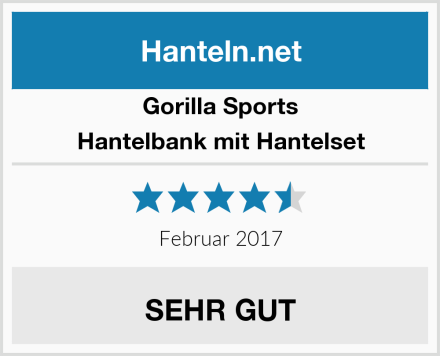 Gorilla Sports Hantelbank mit Hantelset Test