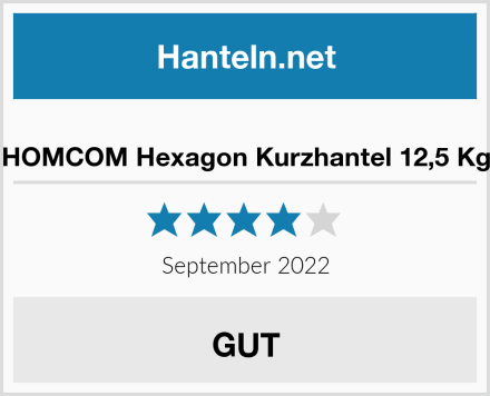  HOMCOM Hexagon Kurzhantel 12,5 Kg Test