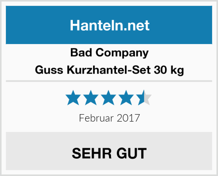 Bad Company Guss Kurzhantel-Set 30 kg Test
