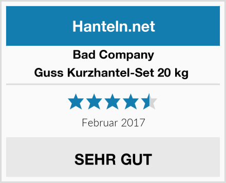 Bad Company Guss Kurzhantel-Set 20 kg  Test